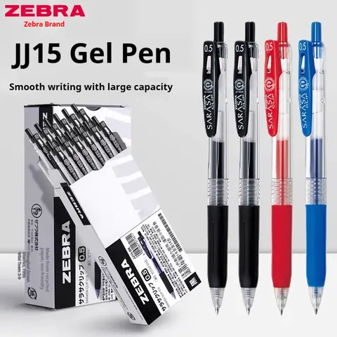ZEBRA JJ15 Assorted 4 Colors Ink Gel Pen,SARASA Retractable pen 0.5Fast-Drying&Smooth Writing for homework,exam,signing Japanese