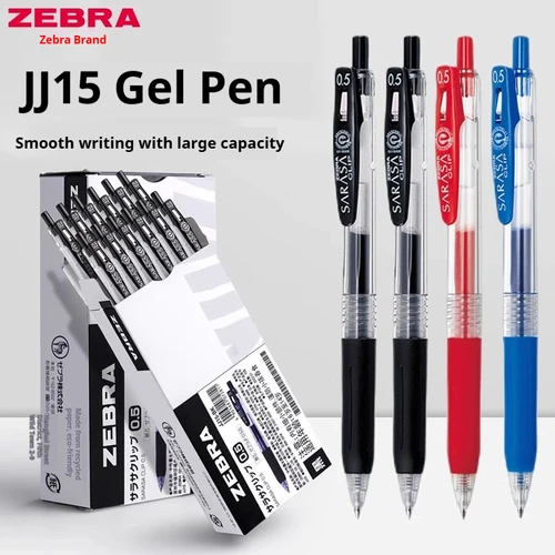 Bolígrafo de Gel de tinta ZEBRA JJ15 surtido de 4 colores, bolígrafo retráctil SARASA 0,5 escritura suave y de secado rápido para tareas, examen, firma japonesa