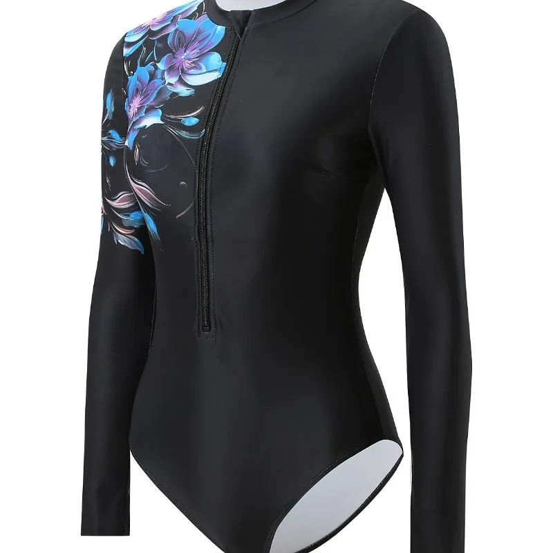 2026 Long Sleeve One Piece Swimsuit UV Protection Surfing Rash Guard Soft Wear For Summer Beach Pool Holiday Beachwear