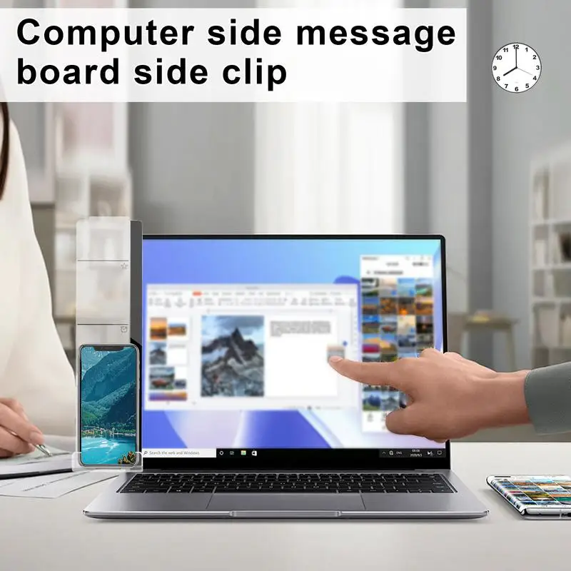 1Pc Monitor Side Clip Memo Reminder Message Board for Computer Small Tools Pad Holder Acrylic Notes Boards