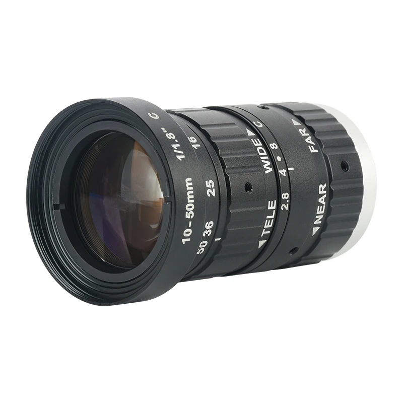 

10mm-50mm industrial lens, 6-megapixel CCTV manual zoom, distortion free industrial detection lens