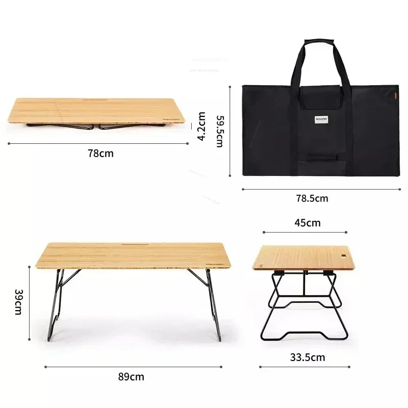 Naturehike Table Foldable Camping Folding Backpacking Low Tourist Small Picnic Outdoor Portable Beach Lightweight Travel Wood image 5