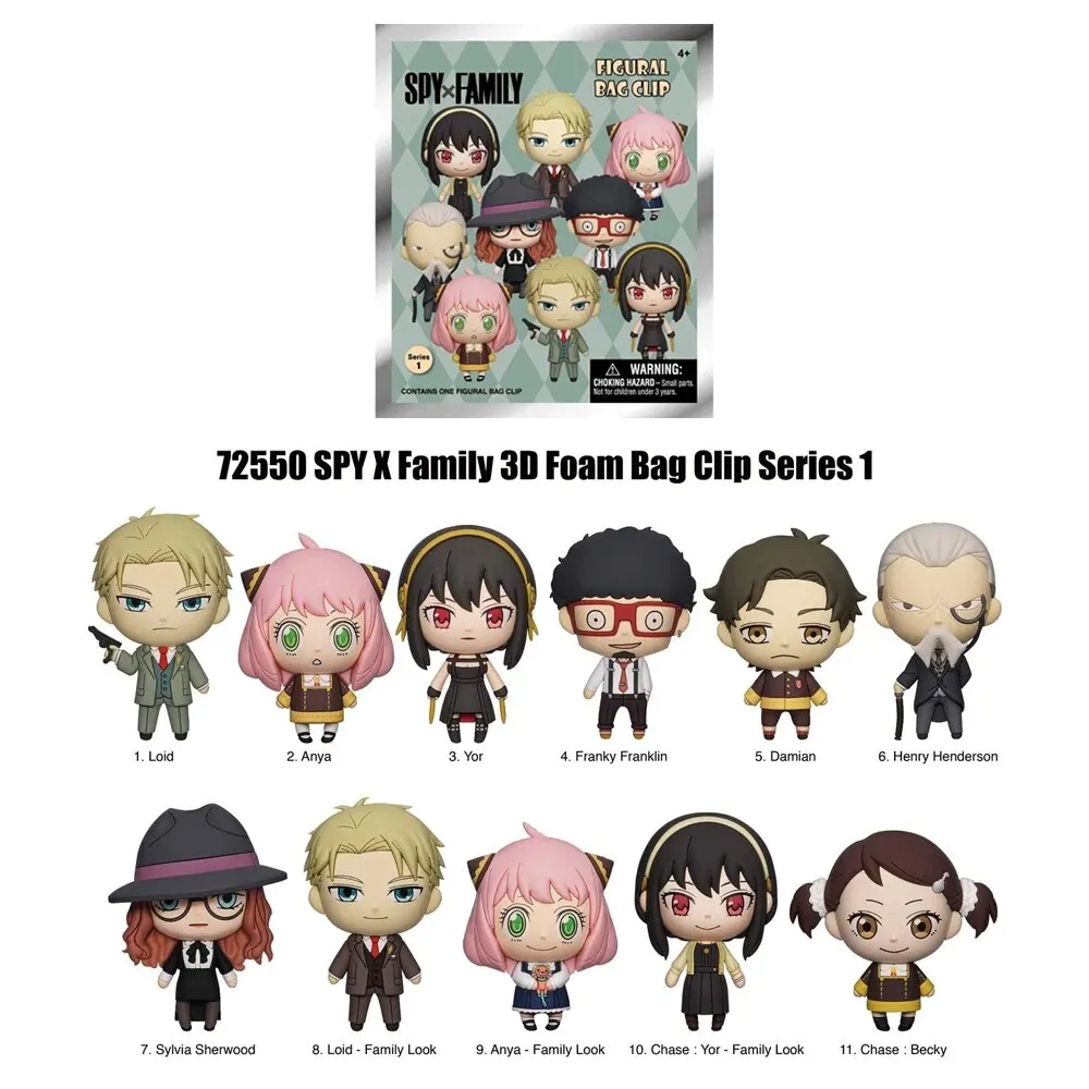 Aniplex Officially Licensed Spy X Family Mystery Bulk Bag ClipKeychain Special Rare Chase Figures Loid Forger Anya Forger