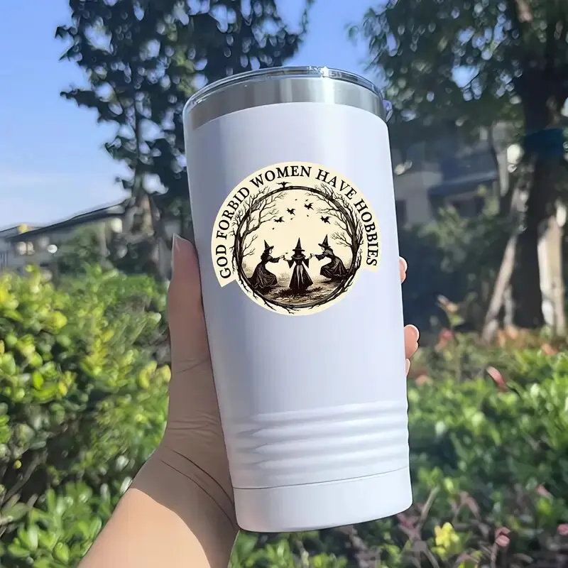 

[Феминистские наклейки с ведьмами] Юмористические винтажные феминистские наклейки с ведьмами | Идеально подходит для ноутбуков, бутылок с водой, скейтбордов, холодильников.