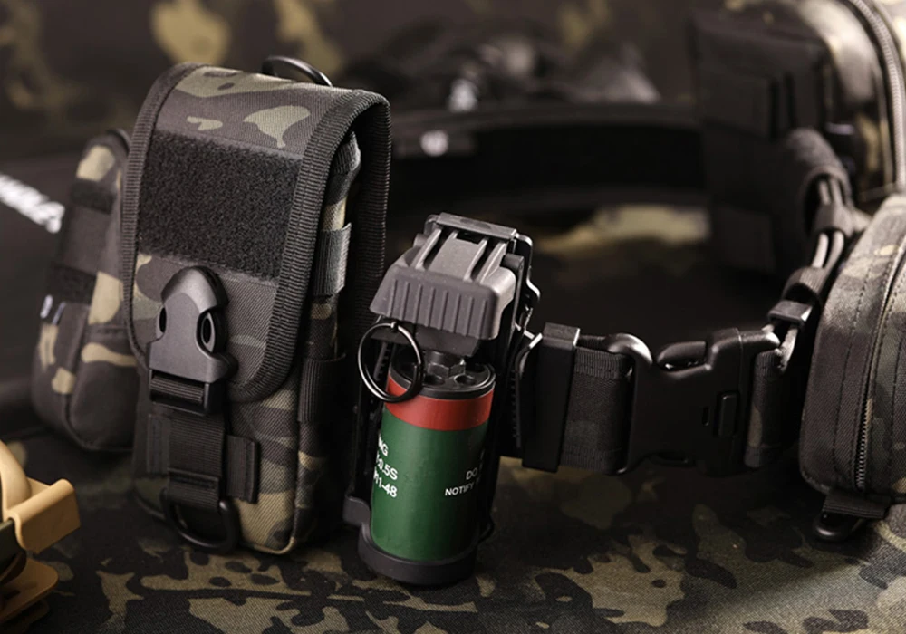 TUSHI Neuer taktischer Gürtel mit Schnellverschluss für Herren, Outdoor-Camouflage-Nylon, breiter Taillengürtel für Bergsteigen, Wandern, Arbeit, Angeln – Detail 12