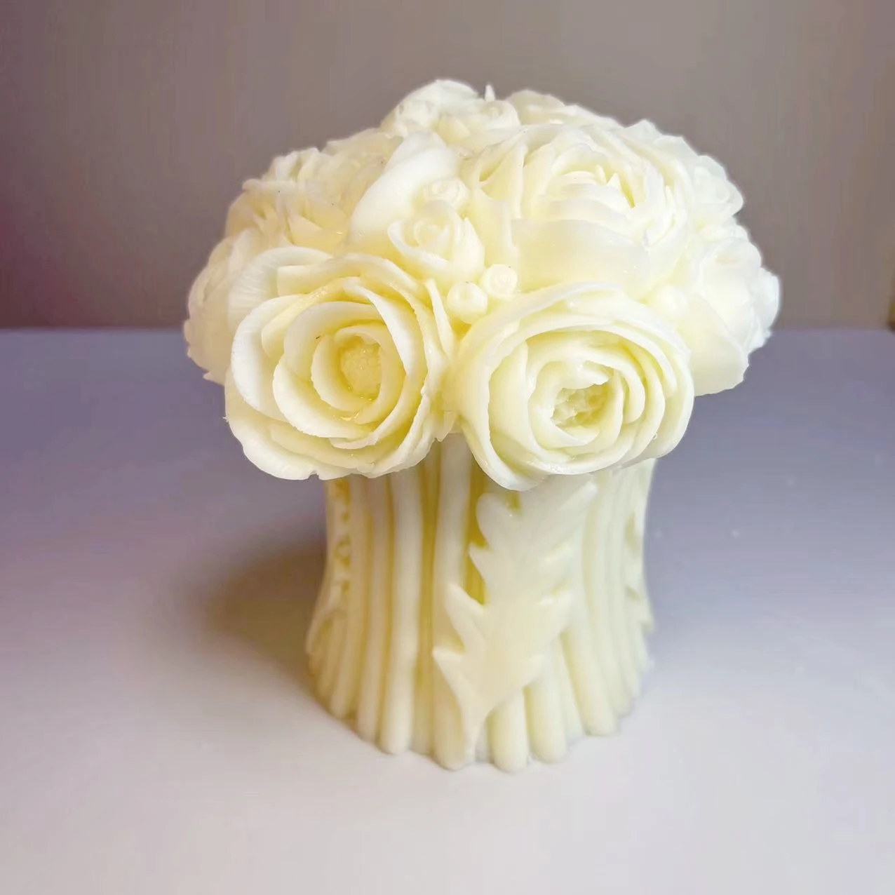 DIY Large Peony bouquet candle silicone mold Peony cake chocolate silicone mold Rose bouquet wedding decoration resin mold