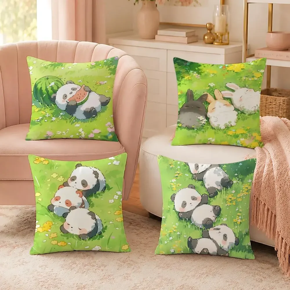 Cartoon Drawing Animal Cushion Cover Custom Plush Pillow Cover Soft Cloud Comfort for Sofa Bed Couch