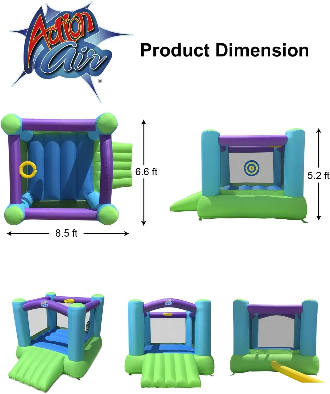 바운스 하우스 - 실내 및 실외용 송풍기가 있는 풍선 바운스 하우스 - 슬라이드가 있는 점핑 바운시 캐슬 - 견고한 바느질 및 확장형