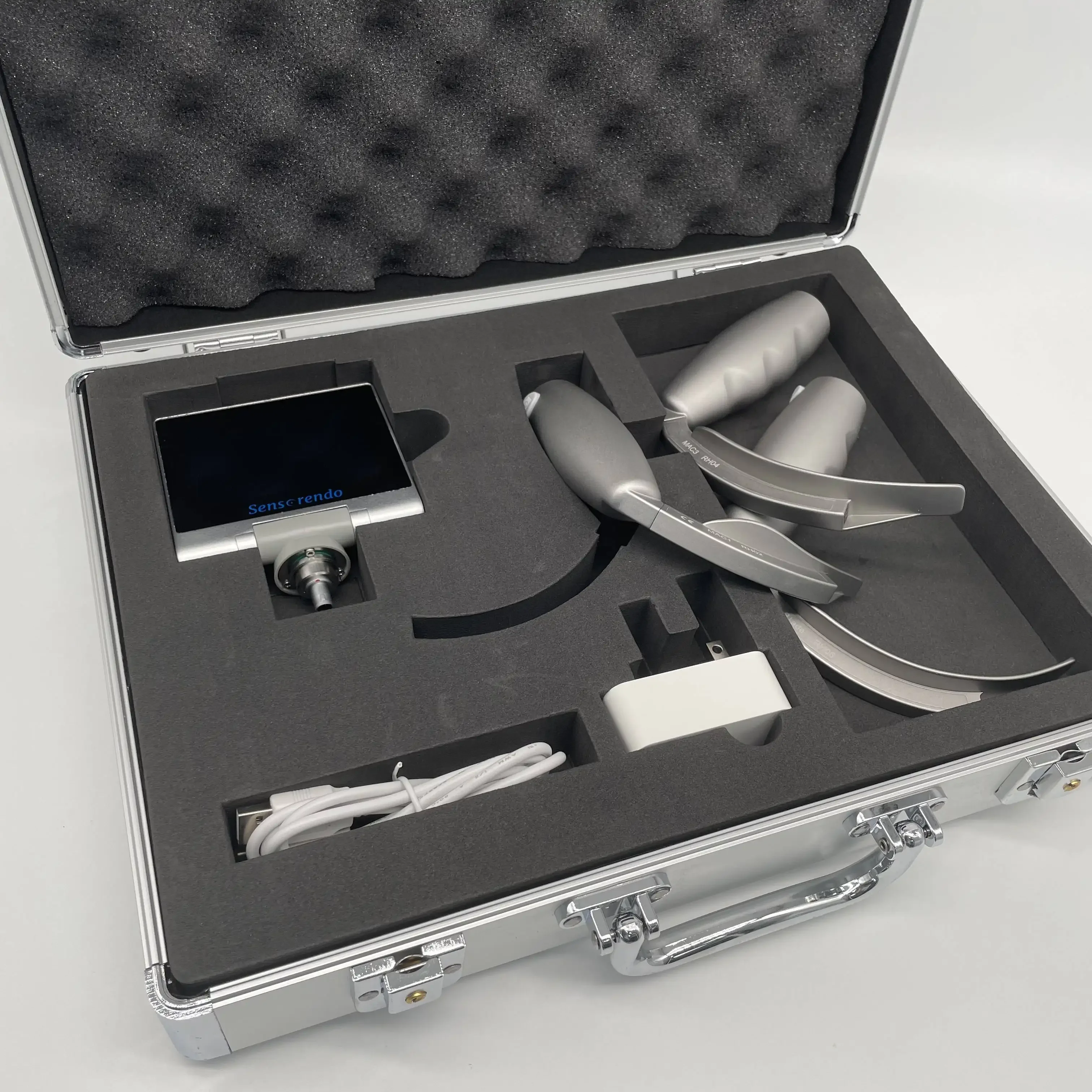 Video Laryngoscopes with 3 Reusable Blade (MAC3/MAC4/D-Blade) Video