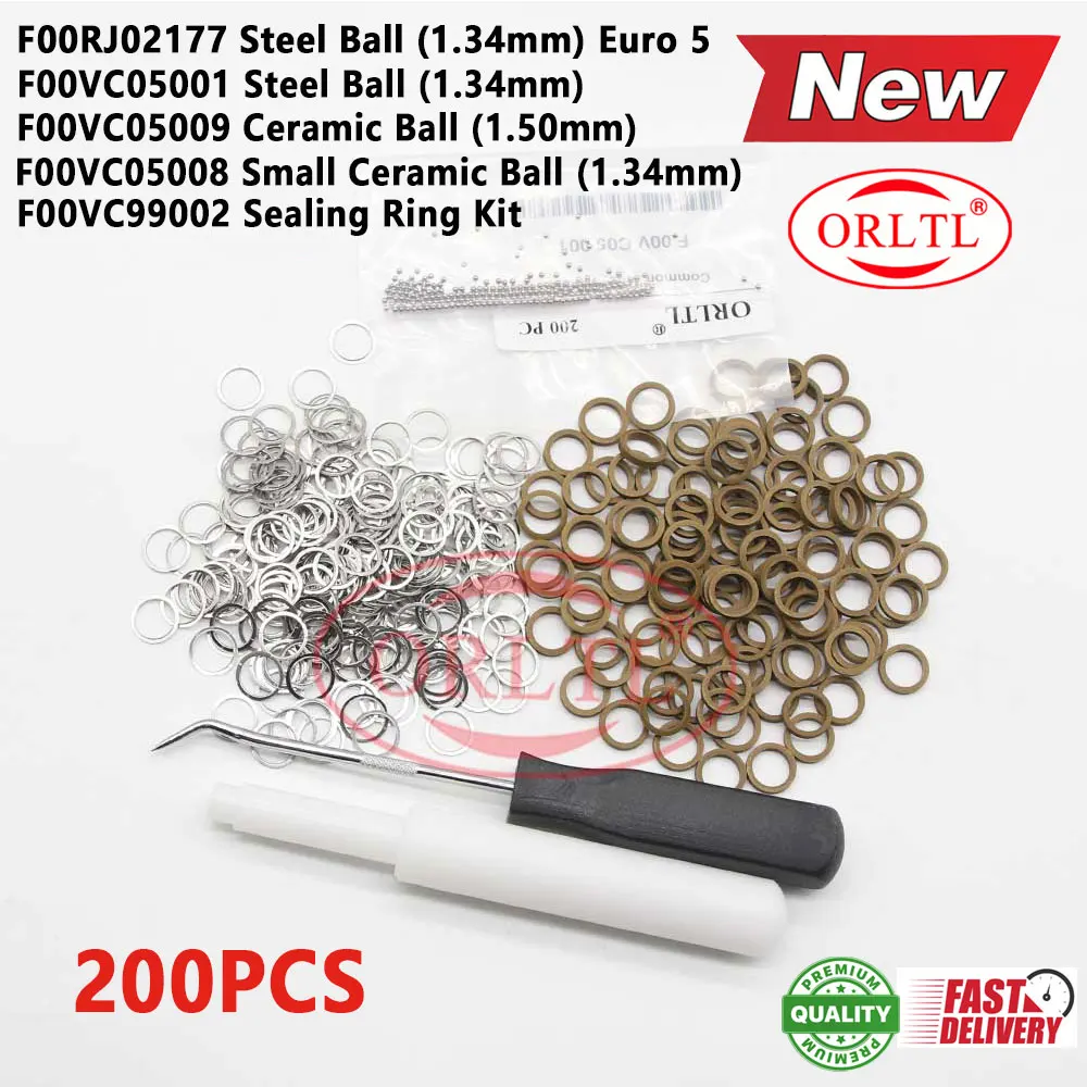 Repair Kit Gasket F00VC99002 1.34mm Steel Ball F00VC05001 1.5mm Ceramic Ball F00VC05009 F00VC05008 F00RJ02177 for BOSCH