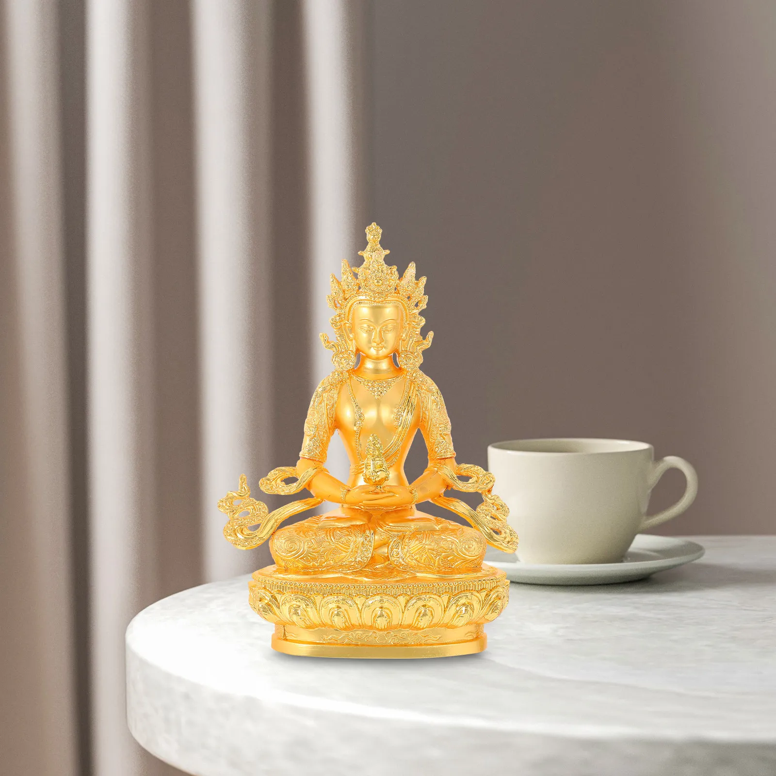 Miniature Metal Buddha Statue  - Home Office Feng Shui recension och pris