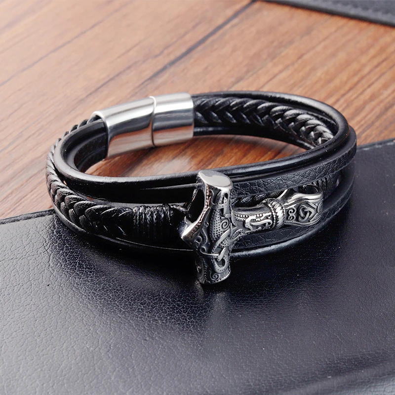 Premium Stainless Steel vintage Jewellery Viking Italian Charm Bracelet Cute Core Nomination Bangles Bracelets Men's