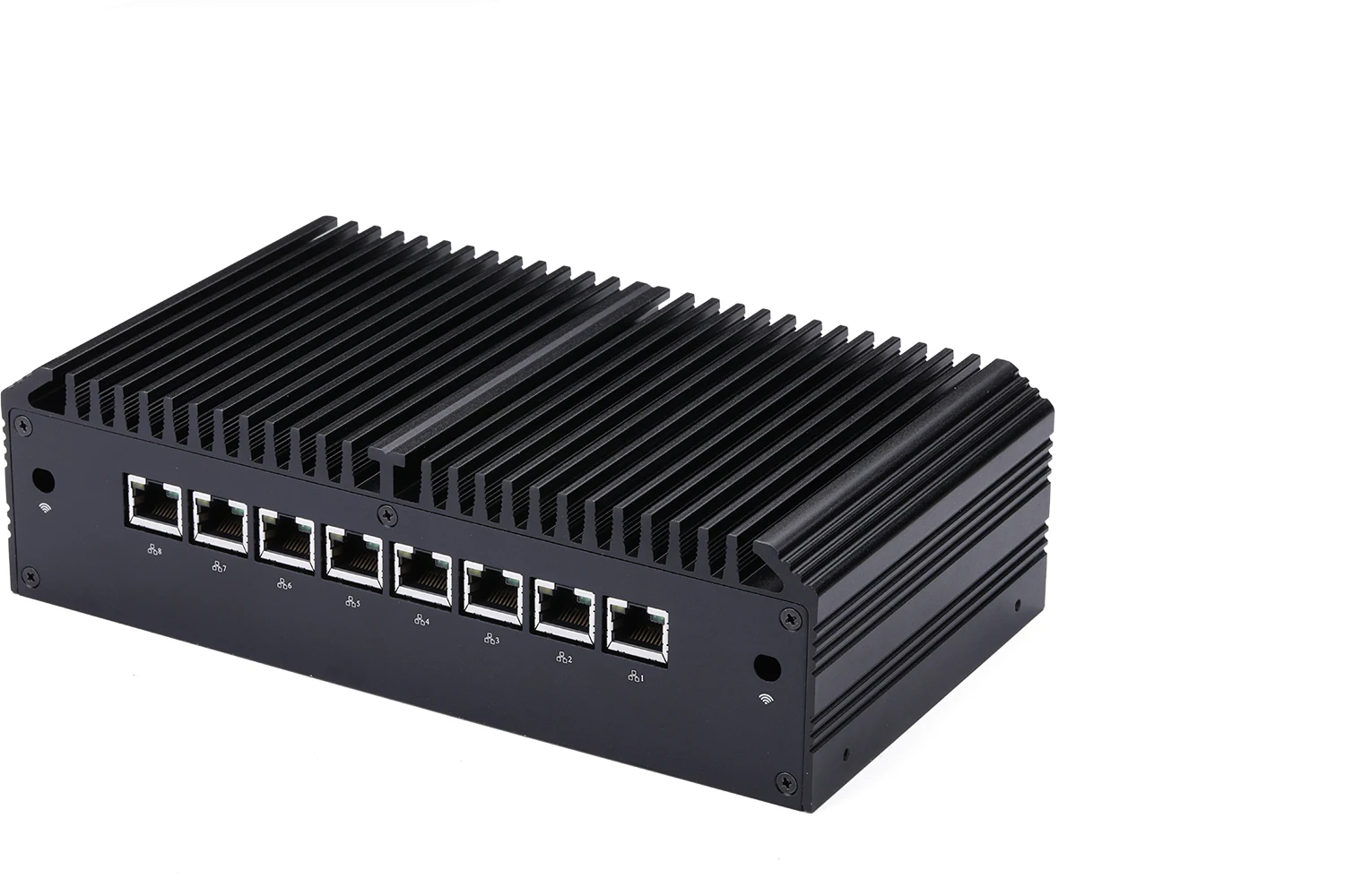 Darmowa wysyłka Qotom x86 minikomputer Router z 8 Gigabit Lan, rdzeń I3 I5 I7 Gateway Router domowy, Q300GE bez wentylatora