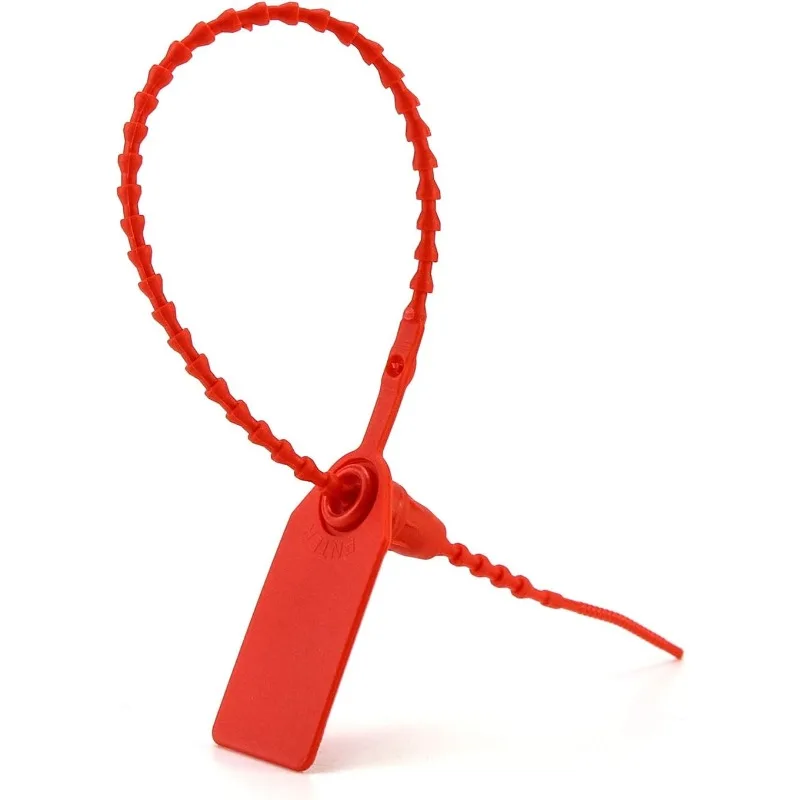 100Pcs Plastic Self-Locking Tamper Security Seals Tie Signage (250mm/10