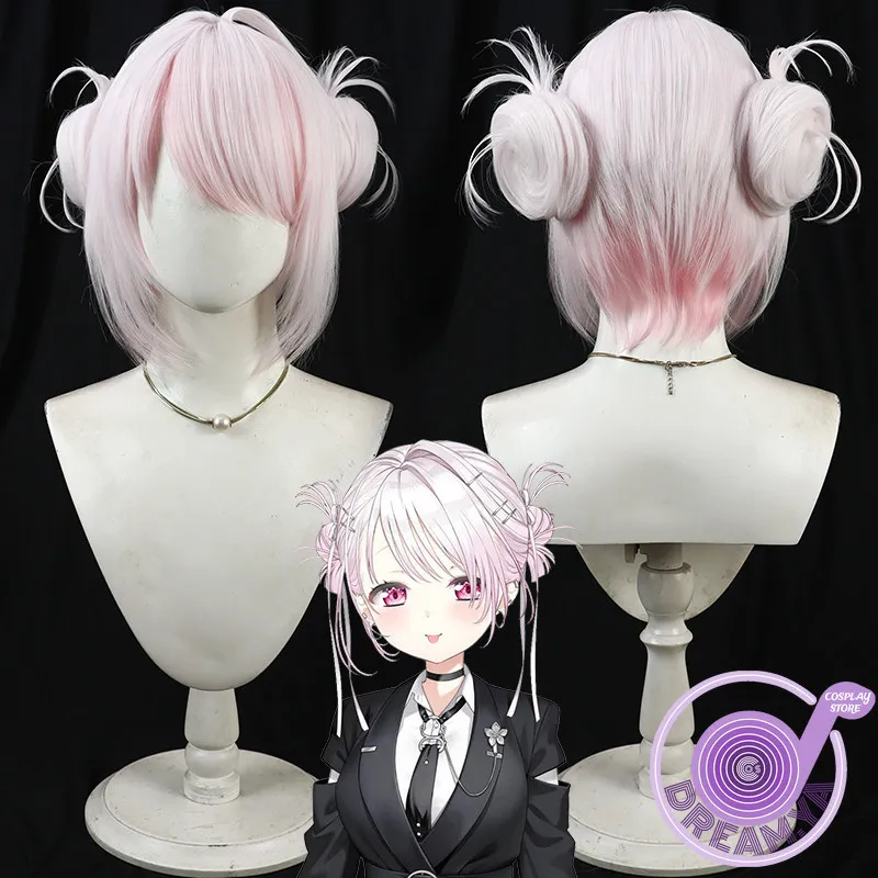 

Парик для косплея Шиина Юика (Vtuber), светло-розовый, короткий, с пучком, термостойкий, из синтетических волос, для Хэллоуина, вечеринок, ролевых игр, карнавалов + шапочка для парика