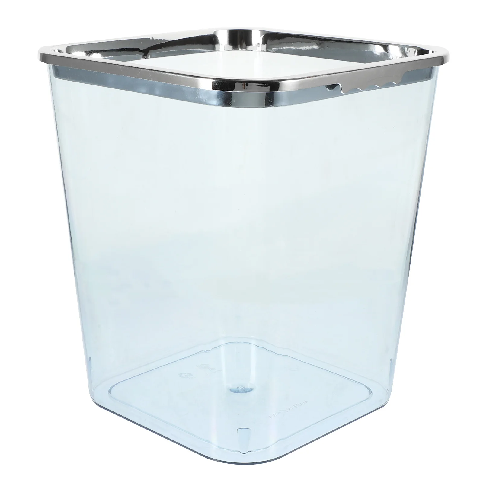 

Chrome Ring Trash Can Transparent Waterproof Garbage Bin For Kitchen Bathroom Bedroom Office Large Capacity Household Waste
