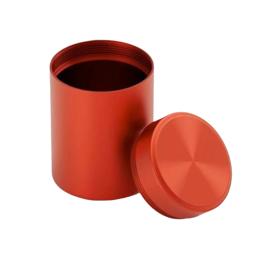 Portable Mini Sealed Jar Solid Color Aluminium Alloy Nut Candy Food Storage Container Moisture-proof Metal Box Travel