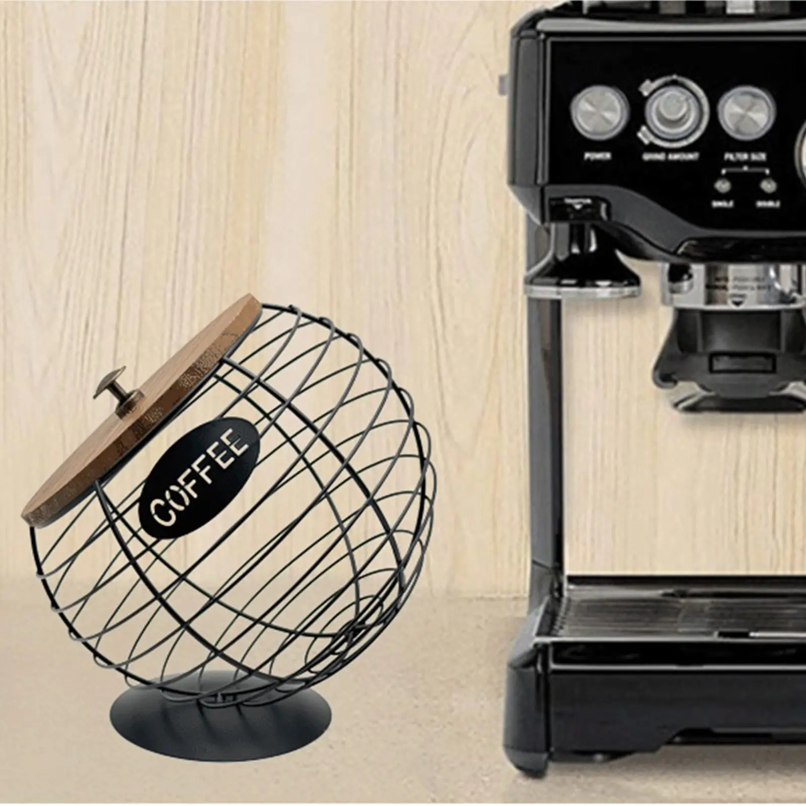 

Coffee Pod Basket With Lid Large Capacity Storage With Lid Coffee Basket For Kitchen Counter Living Room Party Bar Fruit Banana