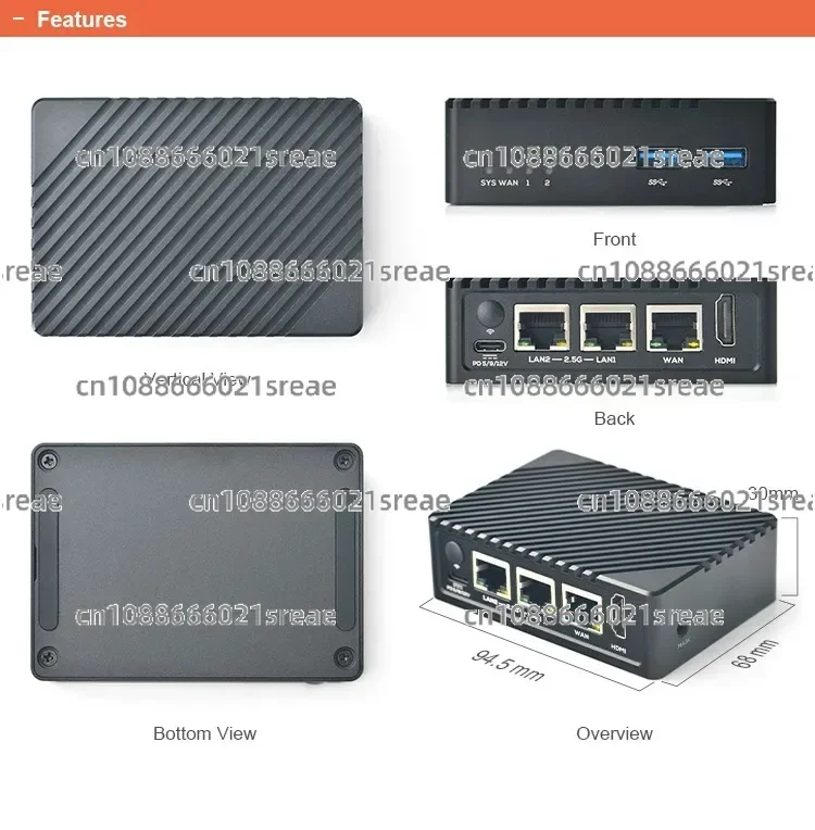NanoPi R5S Router Dual 2.5G+ Gigabit Mini Development Board CNC full metal case RK3568