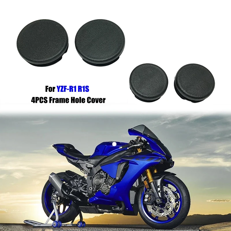

4PCS Chassis Plugs For Yamaha YZF R1 YZF-R1 R1M R1 M 2015-2022 2019 2020 2021 Motorcycle Frame Hole Cover Caps Plug Frame Cap