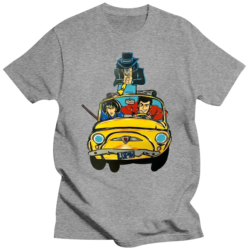 T-SHIRT LUPIN e GIGHEN JIGEN CARTOON LUPEN ANNI 80 tshirt 500 R-33 gialla