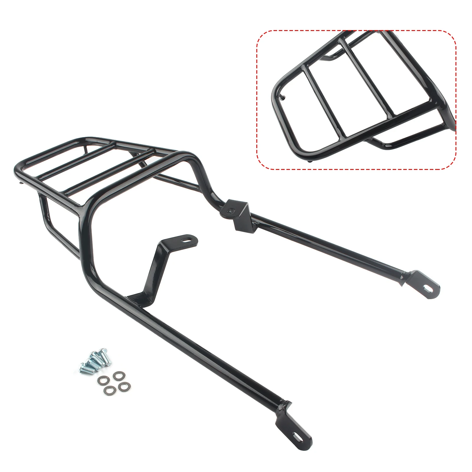 Motorcycle Rear Luggage Rack 18mm Iron Tube Support Extra Storage Replacement For Triumph Bonneville  T100 T120 2016-2022