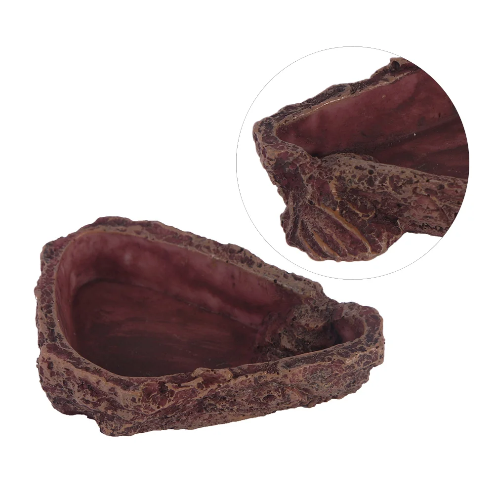 

Reptile Cage Turtle Reptiles Water Tray Tank Dish Animals Food Feeding Bowl Resin Breeding