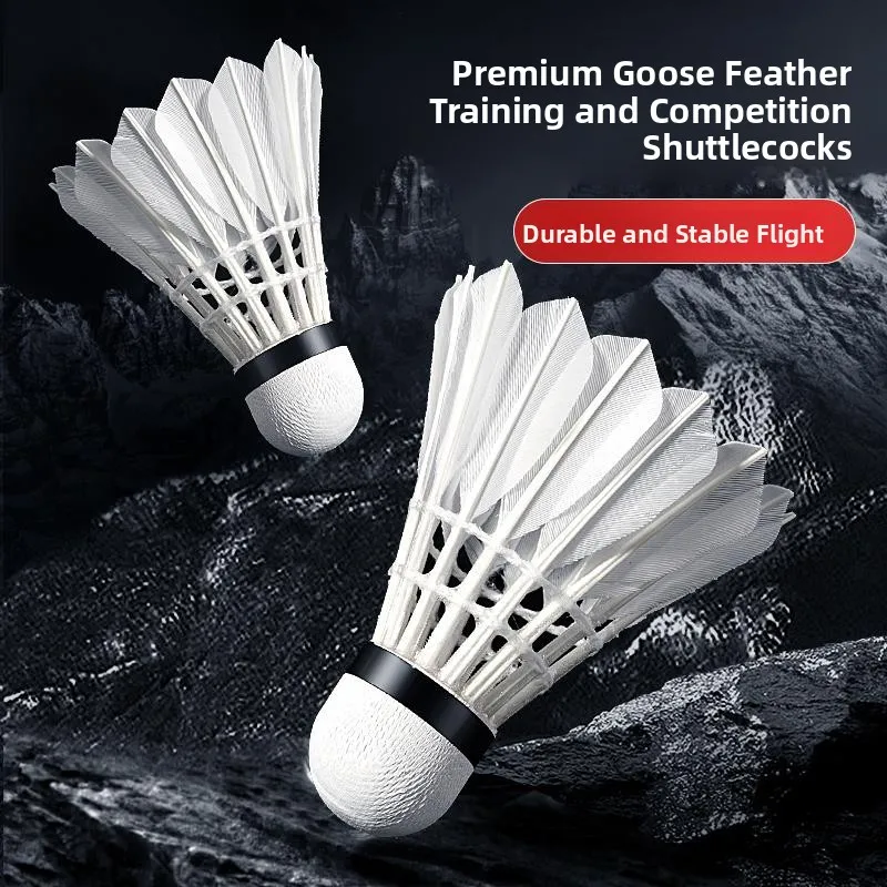 

Durable Goose Feather Badminton Shuttlecocks 12 Packs Indoor Outdoor Professional Training Balls for New Outdoor Competitions