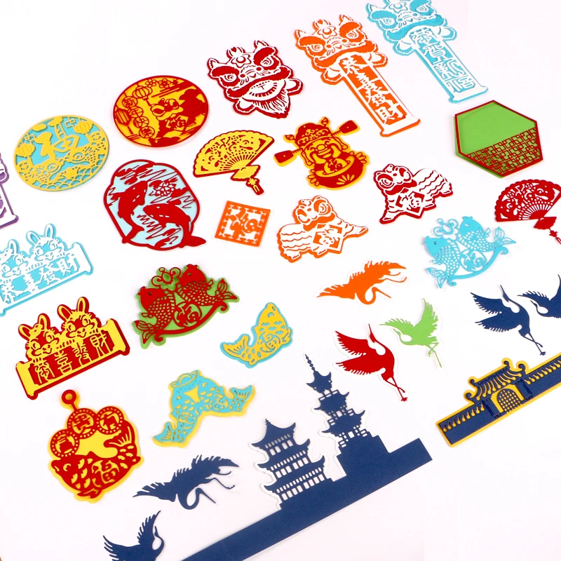 DUOFEN METAL CUTTING DIES Chinese New Year 2023 new arrivals stencil DIY Scrapbook Paper Album