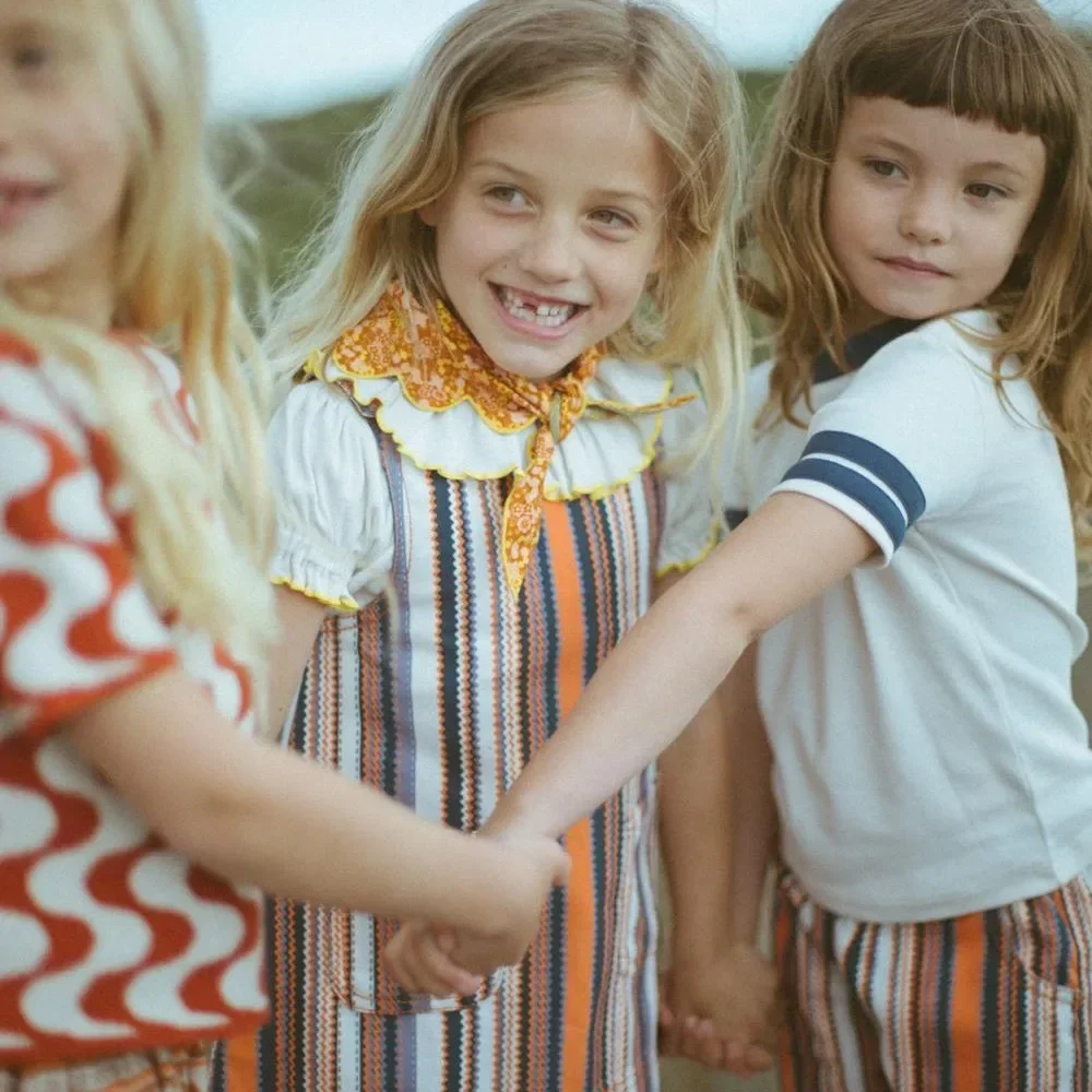 Spot! Vestido infantil para meninas, Cartoon Pastoral Print, Lapela, Saia de bebê, Verão, 2024