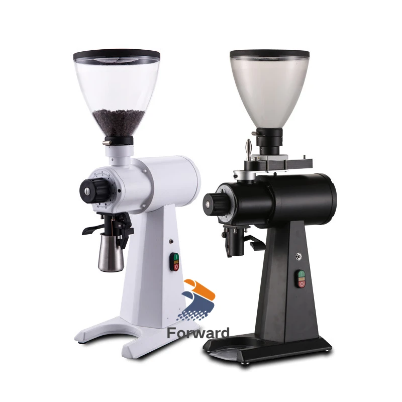 Electric Coffee Grinder 98mm Flat Burr Stainless Steel 250g Hopper 1000W Power Commercial Use Espresso Grinder LED Display