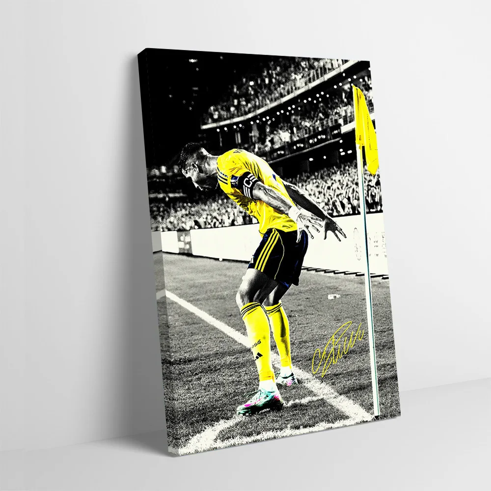 Cristiano Ronaldo celebración en el estadio impresión cartel personalizado E imágenes cuadro sobre lienzo para pared para decoración del hogar Mural