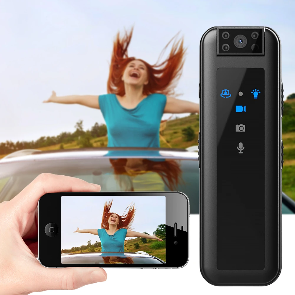 Small Invisible Motion Camera HD1080P Law Enforcement Recorder Infrared Night Vision Outdoor Sports Camera Back Clip