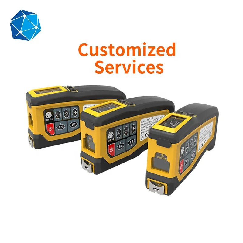 Handheld Intelligente Lengte En Volume Digitale Elektrische Tape Roll Met Laser Meten En BLE4.2 Barcode Scanner