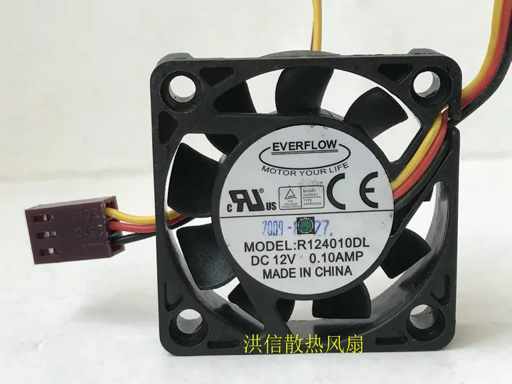 

EVERFLOW R124010DL DC 12V 0.10A 40x40x10mm 2-Wire 40mm Cooling Fan