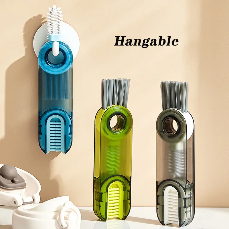 3-in-1 U-shaped Multifunctional Cleaning Brush For Cup Lid, Thermos and Bottle Cap