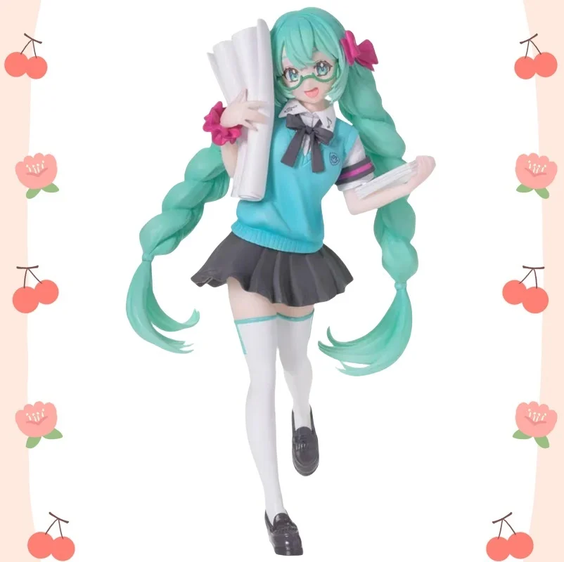 

18cm Hatsune Miku Student Girl Anime Figure Fashion Miku Action Figure Room Decorations Pvc Collection Model Doll Toys