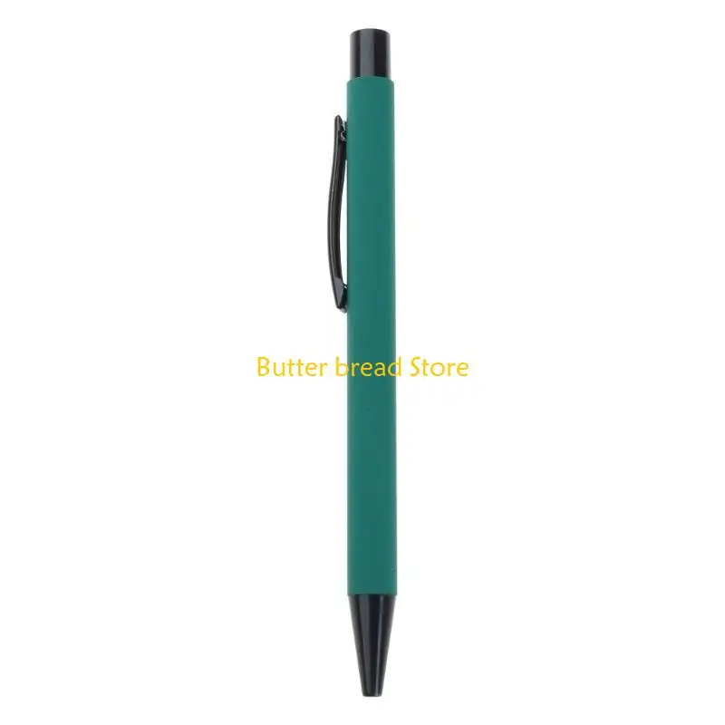 

W89C 10x Smooth Ballpoint Pen Work Pen with Super Soft Grip Pretty Journaling Pens 1.0 mm Black/Blue Metal Press Writing Pens