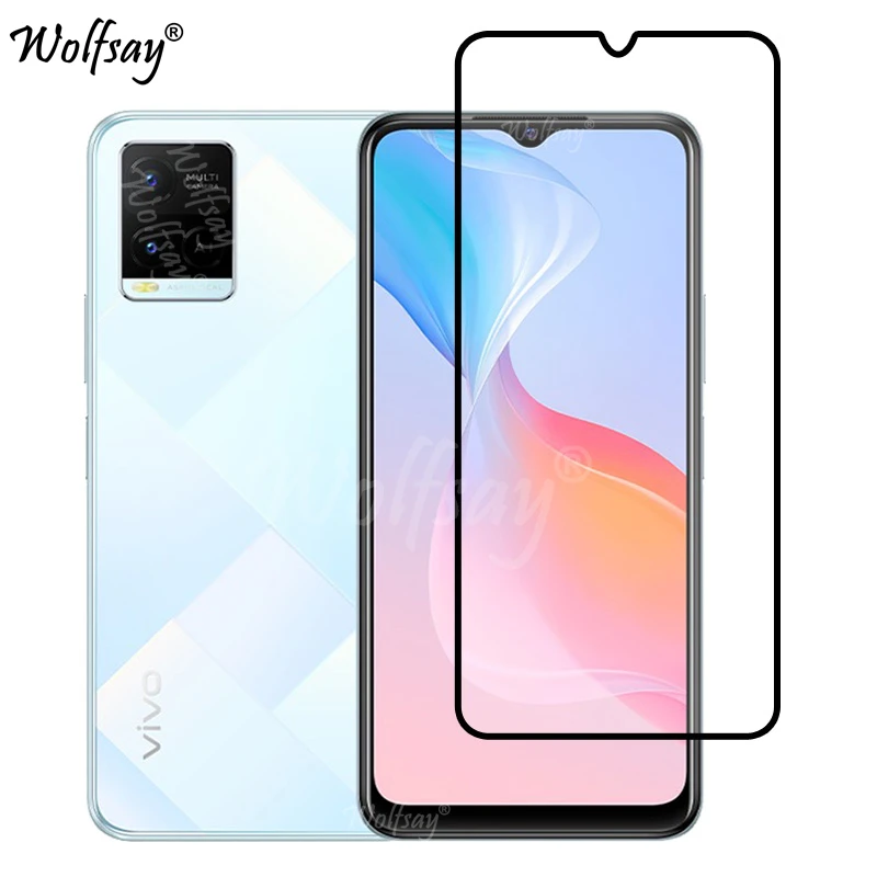 Full Cover Tempered Glass For Vivo Y21A Screen Protector Vivo Y21A Y21S Y33S Y31 Y20 Y11S Y72 Camera Glass For Vivo Y21A Glass