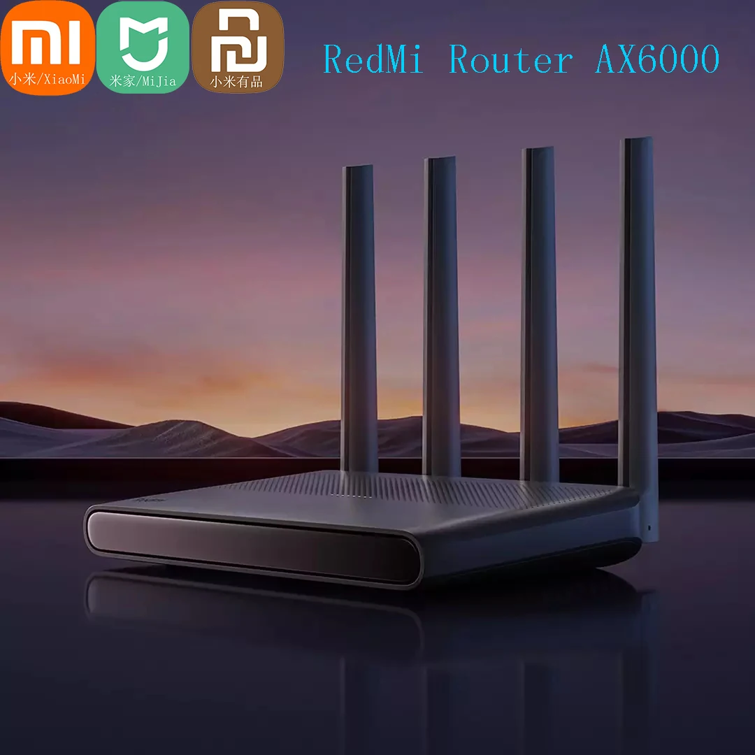 Xiaomi-enrutador Redmi AX6000 WiFi6 2022G 5G Quad-core CPU 5952Mbs, repetidor de malla, amplificador de red de señal de 8 canales, aplicación Mi