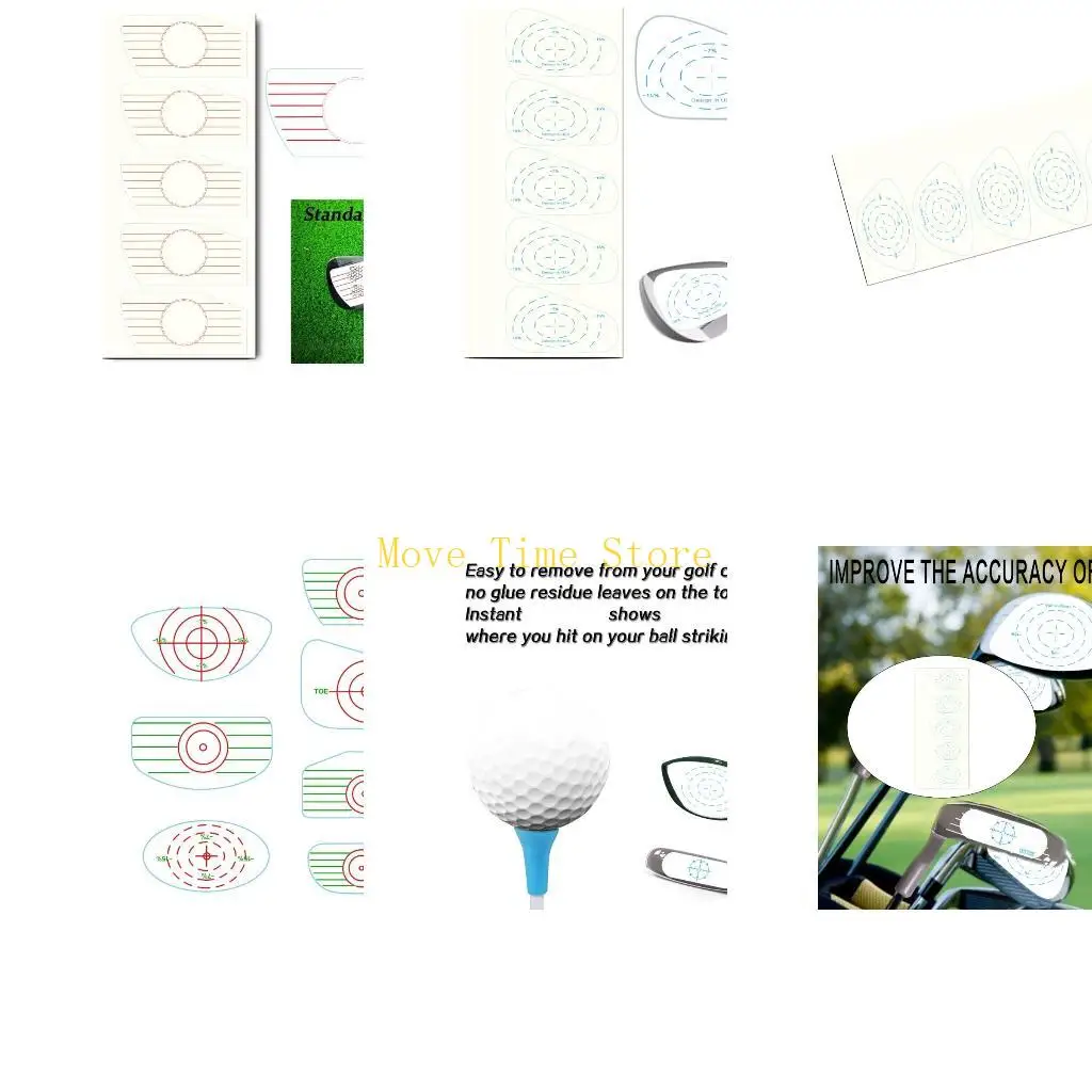 92ME Golf Training Aids for Swing Practice Golf Impact Tape Labels for Woods Irons Golf Swing Tape Golf Club Impact Stickers