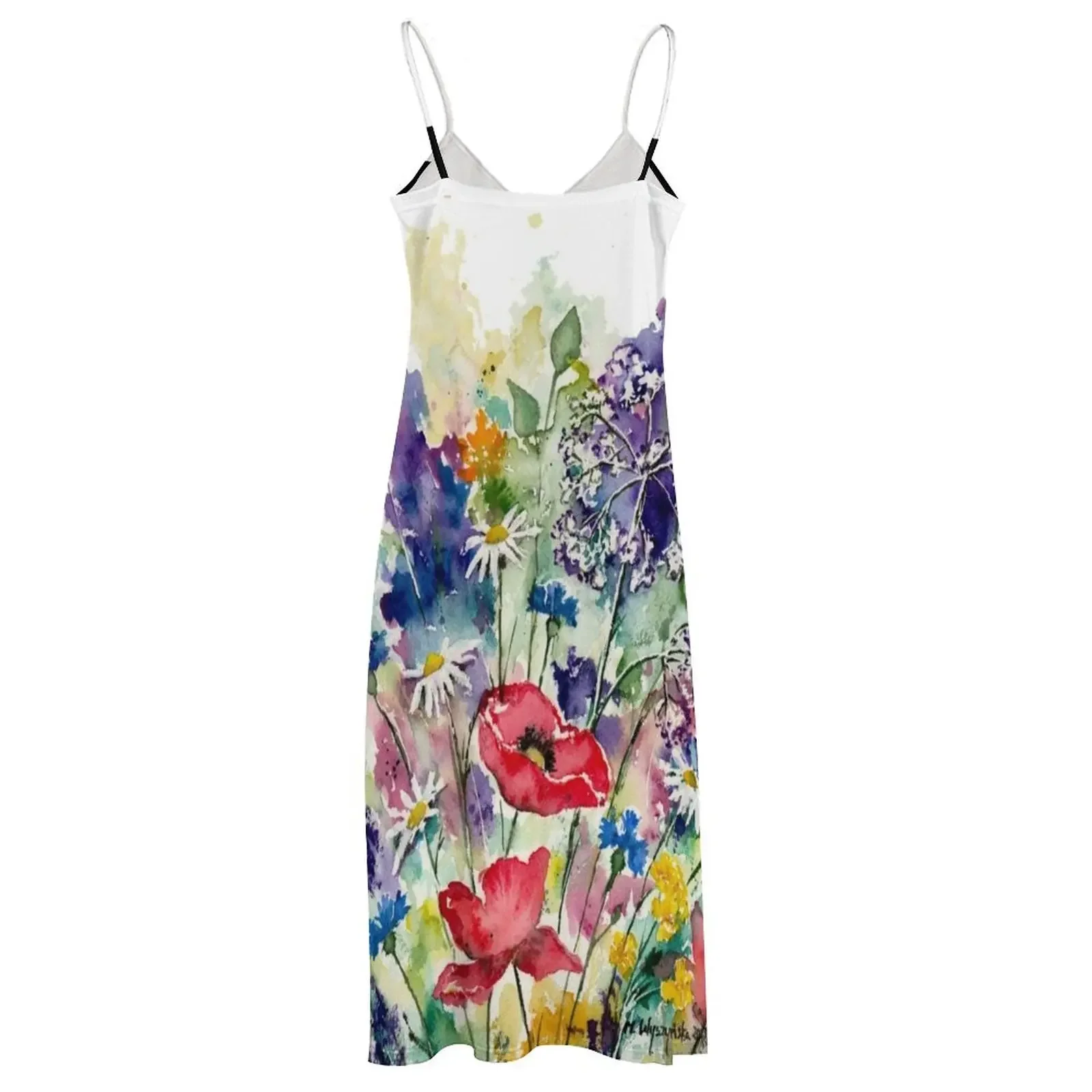 Frühlingsblumen Aquarell ärmelloses Kleid Kleidung sexy kurze Kleider gewagtes Kleid