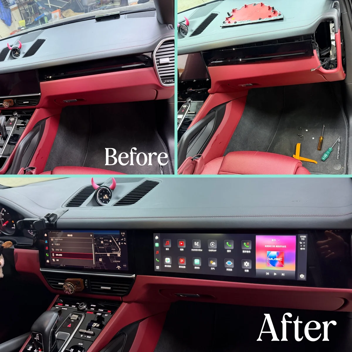Car Co-pilot Smart Screen Monitor For Porsche Cayenne 2018 -2023 -2025 Android Car Radio Multimedia Player Entertainment System