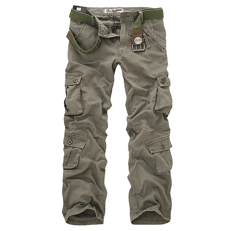 

2023 High Quality Men's Cargo Pants Casual Loose Multi Pocket Military Pants Long Trousers for Men Camo Joggers Plus Size 28-40