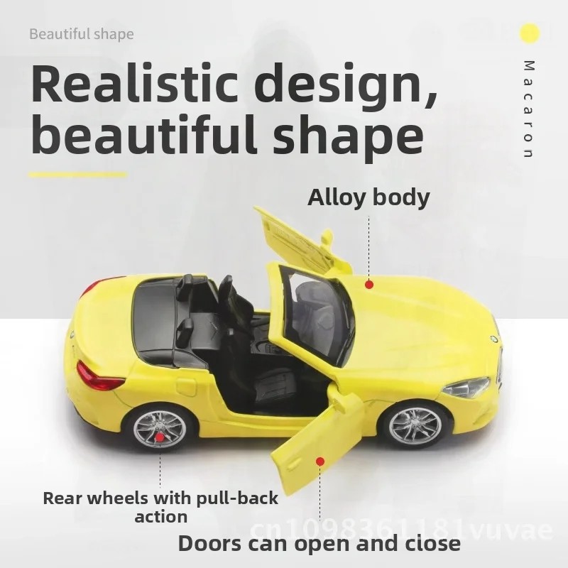 

Caipo Classic Beetle Macaron, соответствующая цвету, модель автомобиля из сплава, игрушка для детей, дизайн с открытой дверью, неэлектрический подарок на день рождения