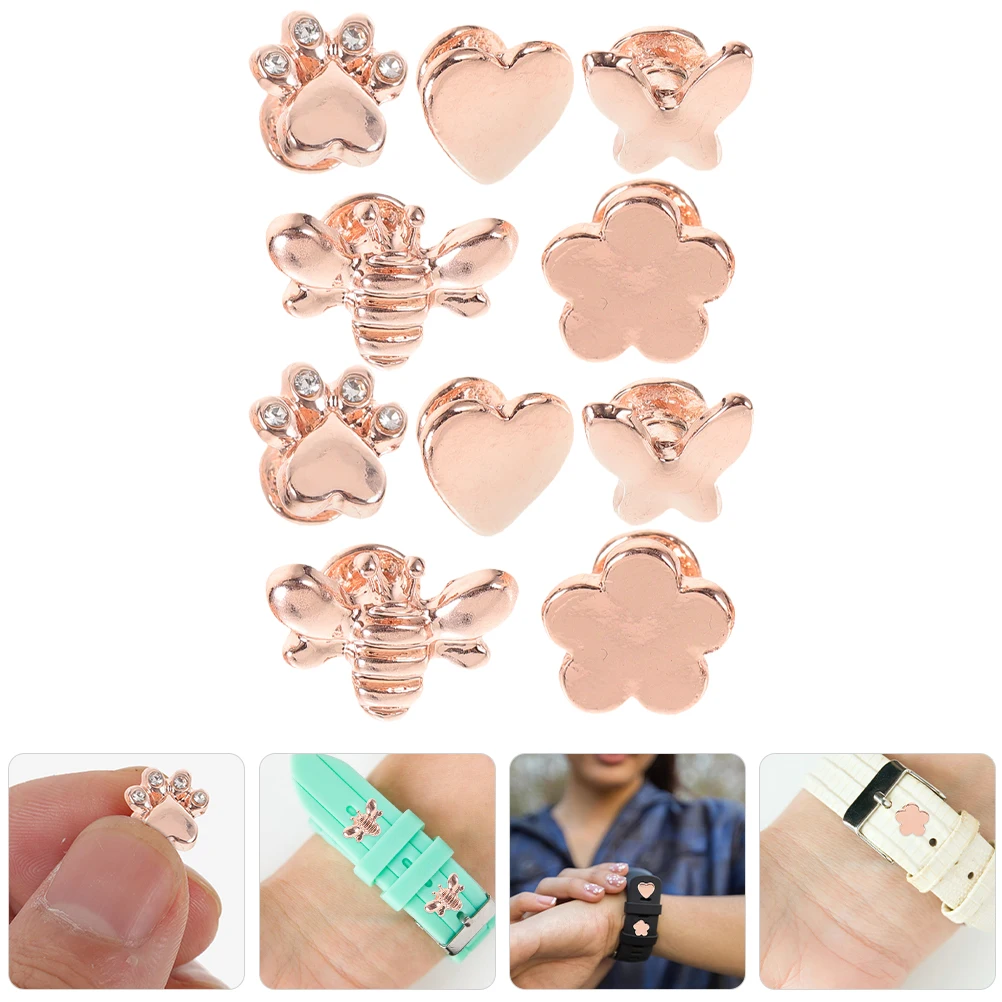 

10 Pcs Watch Bands Decorative Studs Pendant Charms for Watchband Decoration