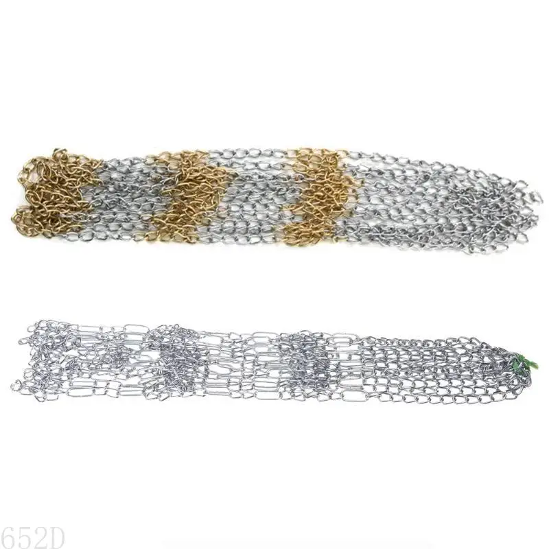 

652D Metal Chain Basketball Net Indoor Outdoor Goal Training Basketball Net Hoop 12 Hook Rustproof Basketball Targets Net