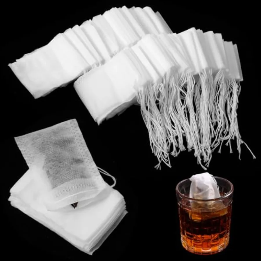 

1000 Pcs Tea Bags for Loose Leaf Tea Disposable Drawstring Empty Tea Bags Bulk Tea Filter Bags Empty Sachet Bags for Loose Tea