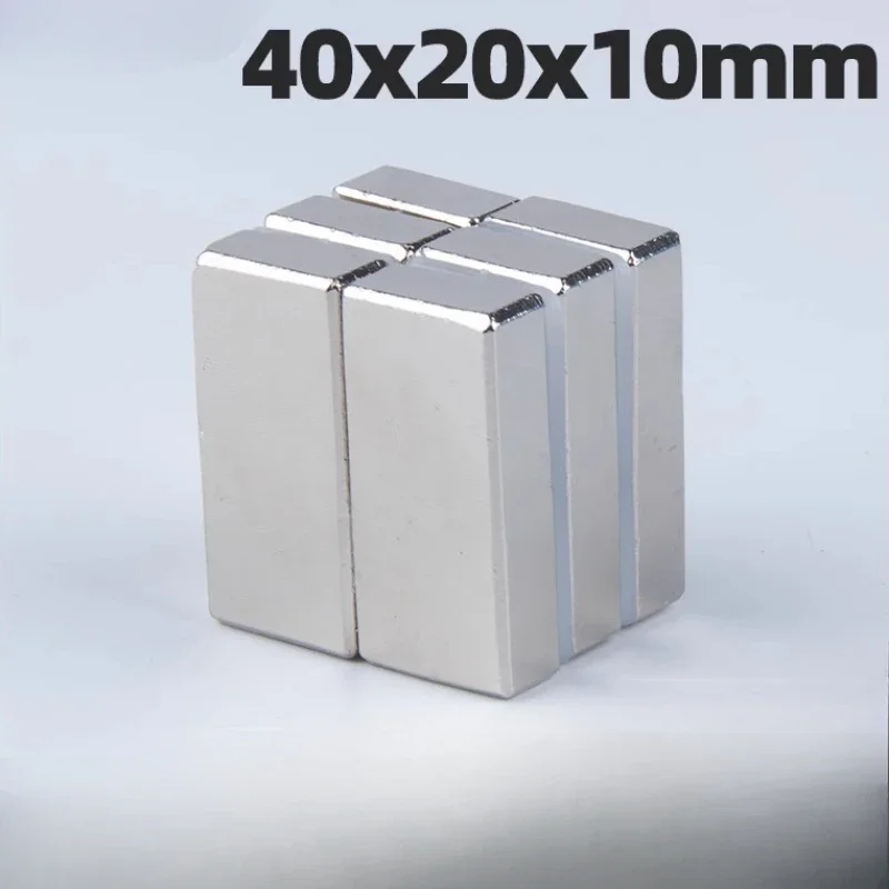 5PCS 40x20x10 mm Powerful Strong Magnetic Magnets Sheet N35 Square Stong Magnets 40x20x10mm Neodymium Magnet