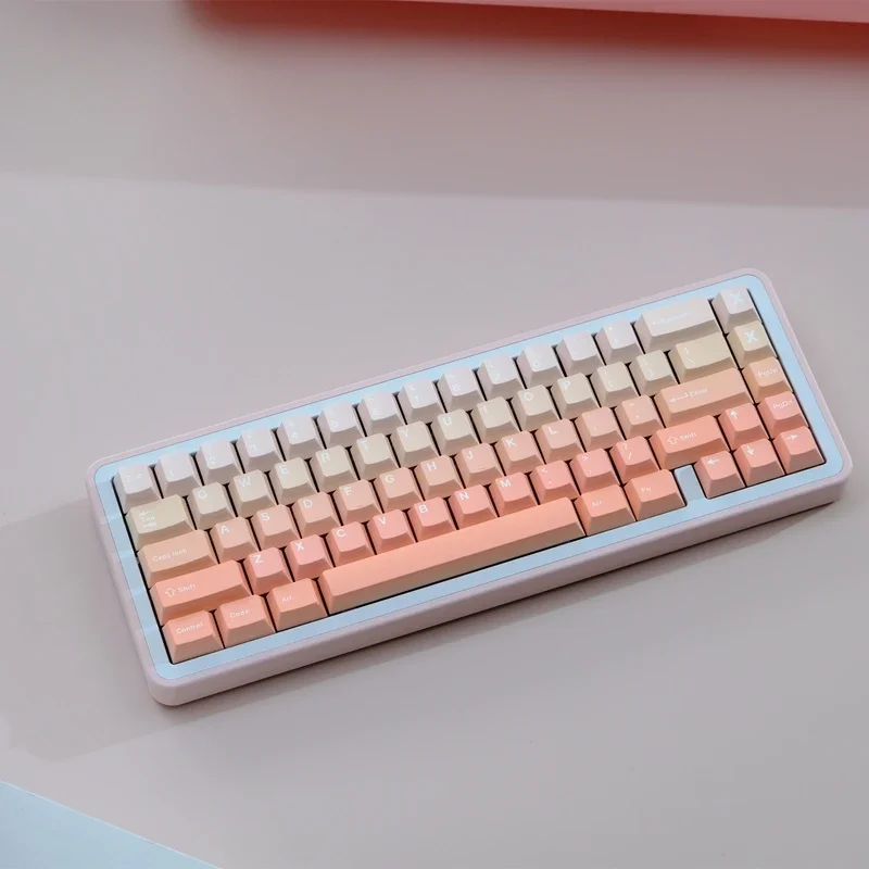 Imagem -02 - Teclas Blush Tampa Pbt Cereja Perfil Teclado Mecânico de Sublimação Térmica para Personalização Gmk67 Gmk87 151